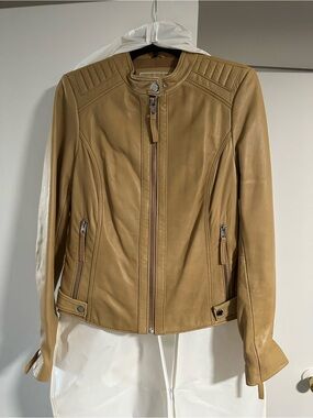 Michael Kors Leather Moto Jacket